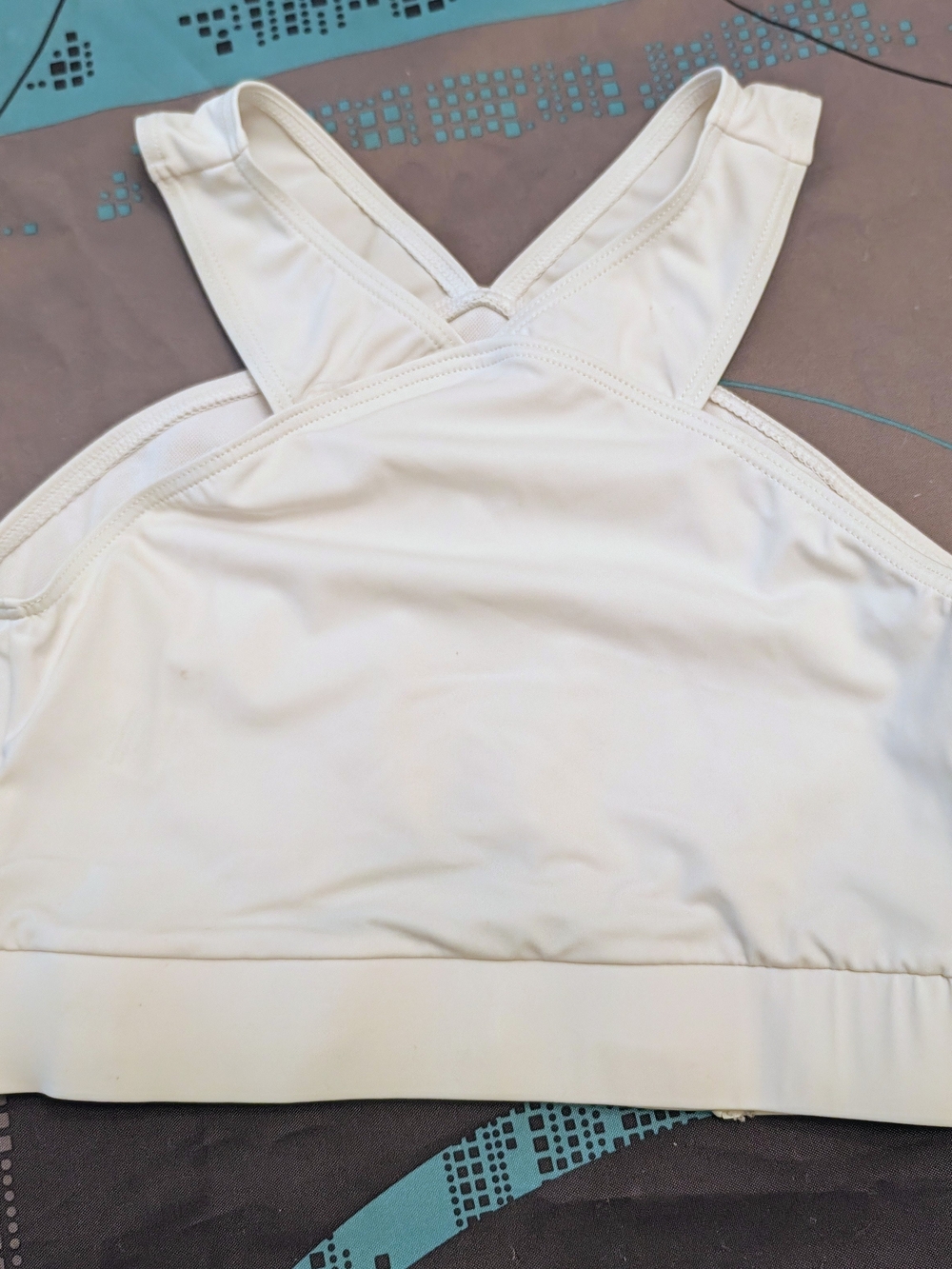 balera White Racerback Sports Bra Dance Top Small